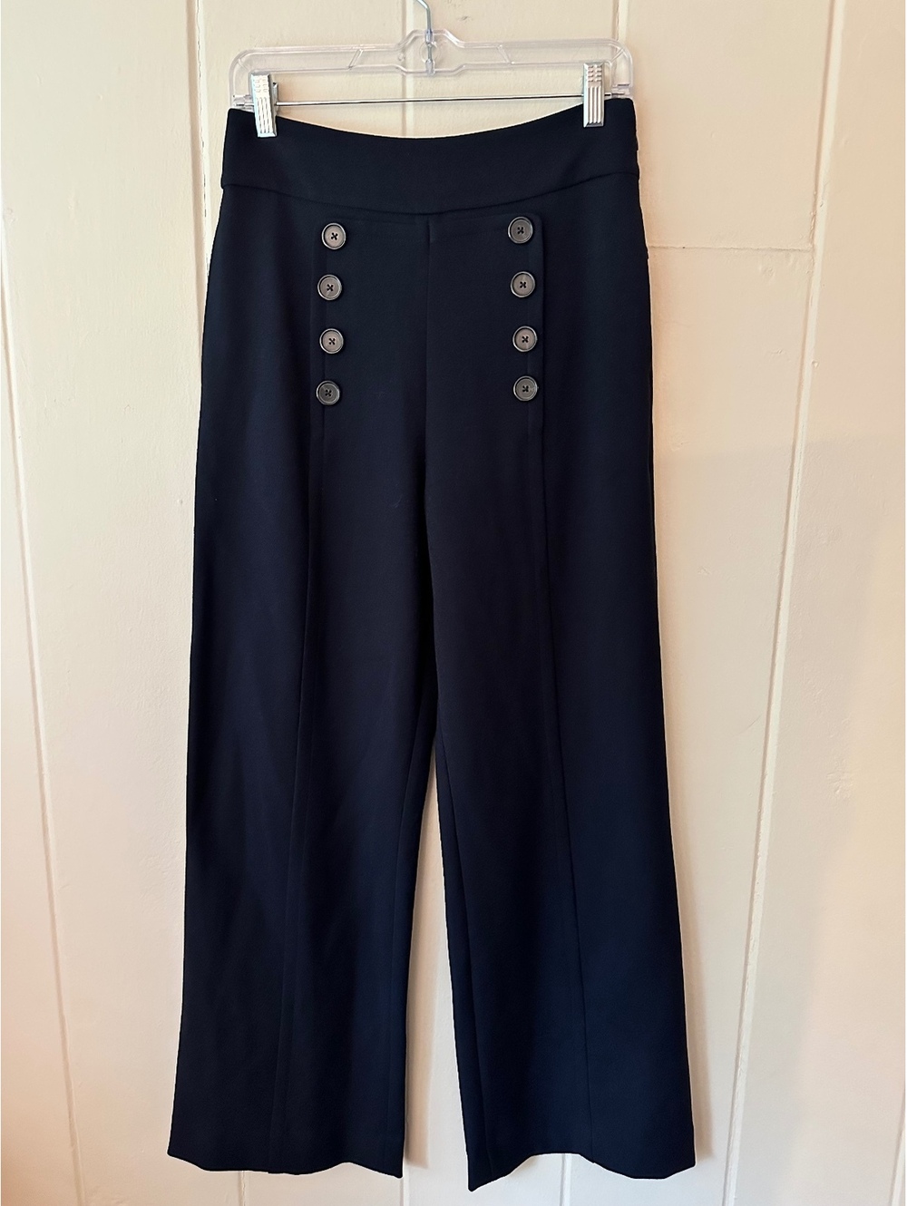 NWOT Joie Ardina Navy Blue Sailor Pants High Waist Wide Leg Trouser Women's Sz 6